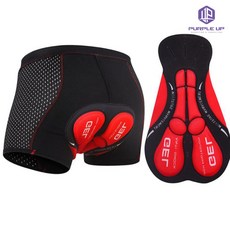 퍼플업 쿠션라이딩바지 사이클팬츠 자전거패드팬츠 자전거 엉덩이 패드 바지 L 레드