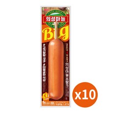 롯데햄 빅 의성마늘 프랑크 90g x 10개 / 핫바 후랑크 소세지
