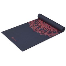 Gaiam 요가 매트 6mm 오베르진느 스웰 프리미엄 추가 두께 미끄럼 방지 다양한 운동용 그외 각종 557136, 핑크 마라케시, 1개