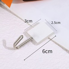 廠家批發亞克力掛鉤diy強力粘鉤免打孔承載力極強掛強力黏膠掛鉤, 1個, 亞克力雙面無痕掛鉤DIY:/5份