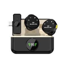 마이크 4GHz 무선 비디오 녹화용 충전 케이스가 포함된 자기 흡입 플러그 플레이, Q8 Type c