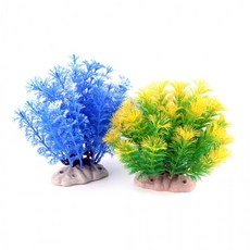 수족관용 모형장식 마블수초 소, 1개