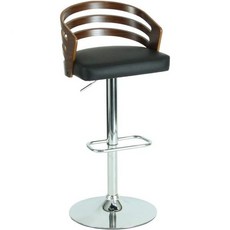 탄수노 젠 68400003 01 [69552] 카운터 의자 흰색 엘리베이터 회전 등받이가 있는 나무 발 받침대 스칸디나비아, Black [BORDER]