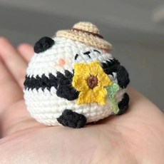 桃園熱賣 可愛小玩偶毛綫手工編織diy材料包手作打髮時間鈎針鈎織禮物掛件 勾織材料包 小玩偶 玩偶 手作材料包 小掛飾, 1個, 無線胖胖鉤針無材料