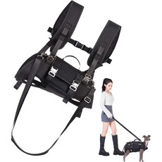 강아지 리프트 하네스 외출 지지대 펫 슬링 – 보행 지원 충격 흡수 스트랩 이동 보조기구 조절 가능한 노령견 및 장애견용 트레이닝용품, 에스