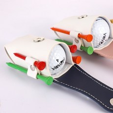 골프공 티 수납 케이스 골프공케이스 골프공파우치 골프볼파우치 골프티케이스, 1개, 브라운