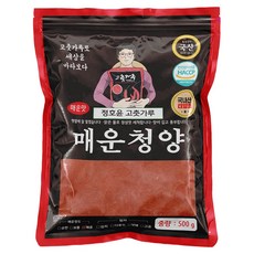 정호윤 고춧가루 태양초 매운 청양 고운고추가루, 1개, 500g