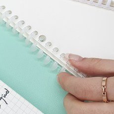 마켓헤라 셀프제본 루즈링 클릭링 투명 12mm 클릭링 제본스프링