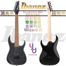 Ibanez RGA421EX BKF消光黑 電 吉他 Wizard III 琴頸 速彈 金屬 印尼製 終身保固, 1個