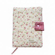 샤샤벨 패브릭 플로럴 책 표지 커버 다이어리 A5 국판 북커버, 1개, 로지 레드