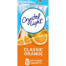 Crystal Light 클래식 오렌지 드링크 믹스 (피처 패킷 5개), CRYSTAL 크리스탈 LIGHT 라이트 클래식 오렌지, 1개