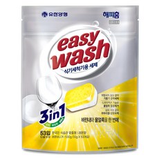 HAPPYHOME 柳韓洋行 Easywash 洗碗機專用洗劑 檸檬醋 53入, 530g, 1個