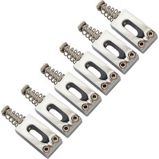 SDWUTONG 6개 세트 더블 잠금 시스템 잠금 안장 와렌치 포함 플로이드 로즈 10.5mm 기타 트레몰로 브릿지 안장 크롬, 다크 레드