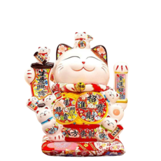 招財貓 招財進寶, 生意興隆聚寶盆(0854-9)