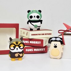 펀스마켓 호랑이 캐릭터 차 스마트 호환 키케이스 자동차 키커버 키홀더, 기아호환, A