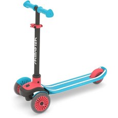 [ 1141753 ] Chillafish Scotti 트윈 팁 미끄럼 방지 데크 및 통합 브레이크가 있는 3륜 린 투 스티어 스쿠터 높이 조절 가능한 핸들바 편안한 손잡이