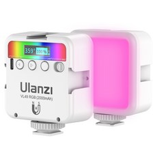 울란지 VL 49 RGB 미니 비디오 라이트, 1개, VL49RGB-White 1개, VL49RGB-White