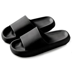Geulrangaen 單色靜音室內拖鞋, 黑色, 1組