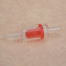 一心 水族 止流閥 水族器材 止流伐 水族單向伐 水族止流伐 水族止逆伐 增氧泵配件, 1個, 透明紅止流閥