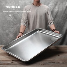 대형 스텐 쟁반 스테인리스 사각트레이 특대형 깊이형 스텐쟁반, 1개, A_60x40 뚜껑 원래 품질, 1단