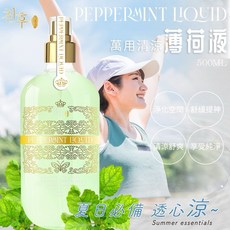 台灣製造 萬用舒涼薄荷水 大容量500ML 清涼提神 夏季必備, 1個, 萬用清涼薄荷液