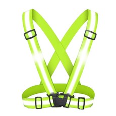 시나브로129 고광택 야광 X밴드 안전벨트 야간 작업 조깅 안전 반사 벨트 조끼