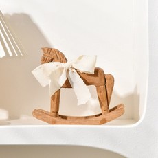 손조각 원목 레트로 흔들목마 데스크탑 기념 장식품, Zhbj17459