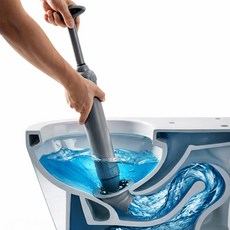 루메이크 펌프형 압축 변기 뚫어뻥, 그레이