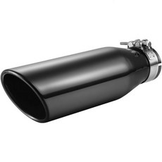 AKARCK 배기 팁 검은 크롬 3인치 인렛 페인팅이 지지 않는 머플러 인렛에서 4인치 아웃렛 길이 12인치, 2.4" inlet - 3.5" outlet/ 12"