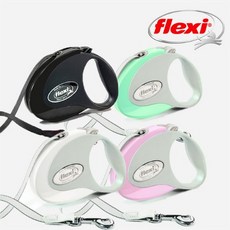 플렉시 스타일 화이트 민트 핑크 자동줄 리드줄 S/M 테이프 타입 소형견 중형견 대형견 Flexi 리쉬, 블랙, 1개