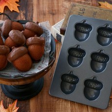 도토리 모양 빵 팬 마들렌 베이킹 틀 6구, 1개
