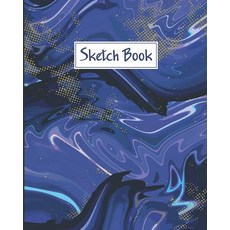 Art Sketch Book for Drawing: 8x10 Sketchbook With Paint Swirl Glitter Pattern Cover | Large Blank, Art Sketch Book for Drawing: 8