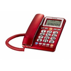 AIWA 愛華 超大字鍵助聽有線電話 ALT-890, 紅色