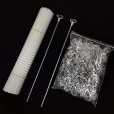 파리스 풍선 컬러 컵스틱 세트, 100개, 클리어