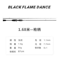 釣友俱樂部 全富士O環 碳素微物路亞竿 帶發聲輪座 1.68米 UL調 遠投漁桿 漁具, 1.68米槍柄(UL硬度)全富士O環,單桿