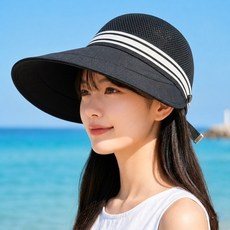 광대커버 텀브걸 챙넓은 햇빛가리개 여성 썬캡 모자