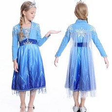 겨울왕국2엘사블루원피스 왕관봉세트 아동 할로윈의상