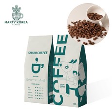 쉼 원두 커피 레드 타이거 G1 로얄등급 로부스타, 1kg, 2개, 홀빈(분쇄안함)