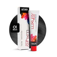Iyosei 프로페셔널 럭셔리 컬러 #1 제트 블랙 영구 헤어 염료 - 미 색소 침착 케라틴이 함유된 크림 오래 지속되는 가장 어두운 블루 쉐이드 풀 커버리지 [호환]
