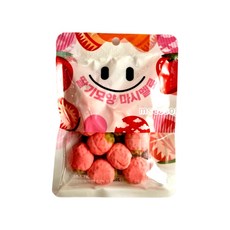 딸기모양 마시멜로, 4개, 25g