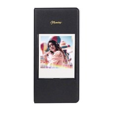 카드 주최자 인스턴트 카메라 사진 앨범 폴라로이드 600/Fujifilm Instax W210/W300 용 64 포켓 스탬프 컬렉션 도서, Black, 1개