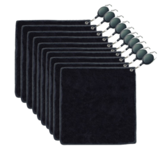 골프 수건 골프 릴 타올, 검정색, 10개