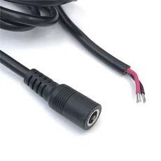 DC 전원 플러그 잭 커넥터 5 2 1mm 남성 직각 코드 케이블 5x2 5mm 여성 와이어, 0.5m, 5521 female