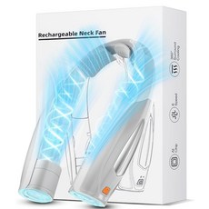 Hionly AI 넥 팬 6가지 속도 조절 가능한 휴대용 개인 선풍기 충전식 6000mAh 배터리 빠른 냉각 착용 가능 가정 사무실 여행 야외용 매우 조용함 1363, Grey