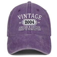 남성 여성을 위한 생일 선물 맞춤형 21/30/40/50/60번째 ...90번째 생일 선물 빈티지 야구 모자 04. 블랙