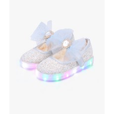 KIPHANT LED 엘사 플레이크 여아 겨울 털 슬립온