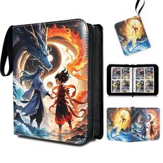 【 臺灣齣貨 】哪吒卡冊 卡片收藏冊 大容量九宮格活頁卡牌收集四格 小卡卡片收納冊 動漫週邊卡通可愛收藏卡冊送禮生日禮物, 2款,四格50頁400卡位內頁