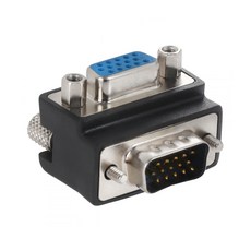 넷메이트 RGB VGA ㄱ자 꺽임 연장 젠더 NM-HD15MFA, 1개