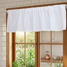 ms 긴사이즈 밀크화이트 바란스커튼 주방 가리개 (2size)