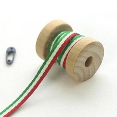 패션스타트 프렌치 슬림 장식테이프 5mm 그린&레드 1개입, 1개